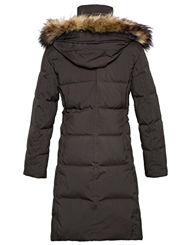 ADOMI Women's Long Hooded Thickened Down Coat with Fur Trim - Image 3