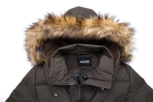 ADOMI Women's Long Hooded Thickened Down Coat with Fur Trim - Image 4