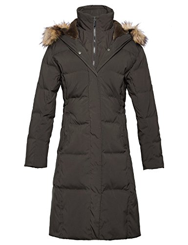 ADOMI Women's Long Hooded Thickened Down Coat with Fur Trim