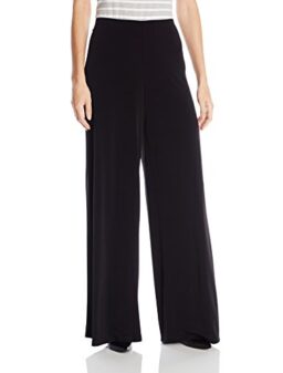 AGB Women's Soft Knit Palazzo Wide Leg Pant (Petite, Standard and Plus Sizes)