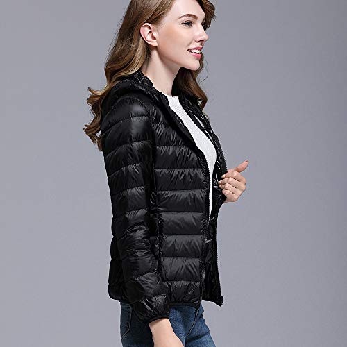 AKNHD Women Solid Hooded Zipper Pocket Slim Light Packable Down Jacket 25 Styles - Image 4