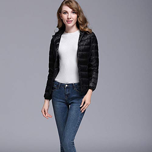 AKNHD Women Solid Hooded Zipper Pocket Slim Light Packable Down Jacket 25 Styles - Image 5