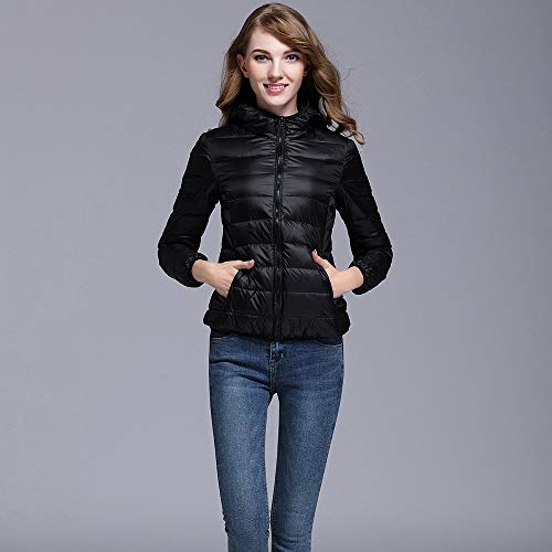AKNHD Women Solid Hooded Zipper Pocket Slim Light Packable Down Jacket 25 Styles - Image 6