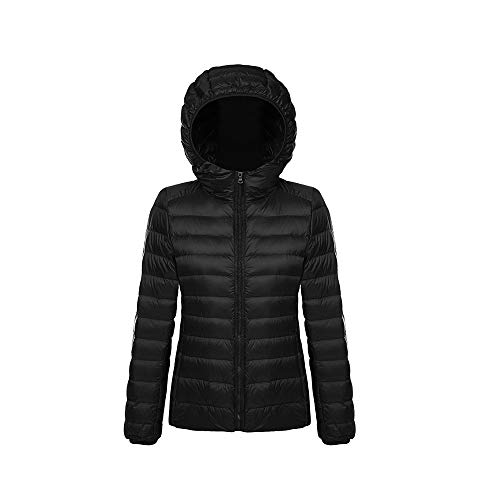 AKNHD Women Solid Hooded Zipper Pocket Slim Light Packable Down Jacket 25 Styles - Image 7