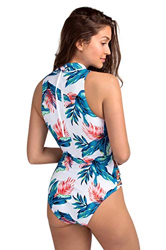 AXESEA Womens Retro One Piece Swimsuit Sleeveless Printed Surfing Bathing Suit - Image 3