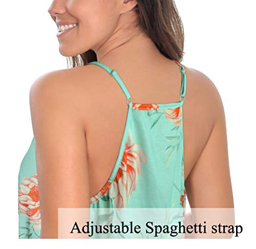 Aokosor Womens Deep V Neck Wrap Spaghetti Strap Tank Tops Summer Sleeveless Shirts Blouses - Image 5