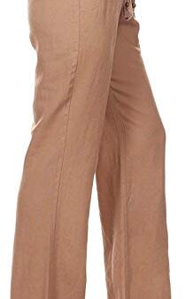 April Apparel Inc. Via Jay Women's Casual Relaxed-Fit Wide Leg High Waist Pants