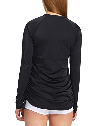 BALEAF Women's Long Sleeve Half-Zip Sun Protection Rashguard Side Adjustable Swim Shirt - Image 4
