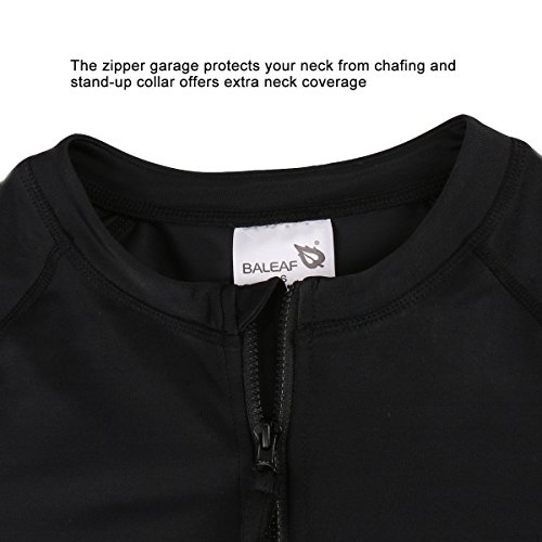 BALEAF Women's Long Sleeve Half-Zip Sun Protection Rashguard Side Adjustable Swim Shirt - Image 6