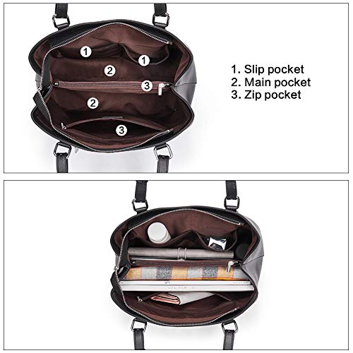 BOSTANTEN Women Handbag Genuine Leather Shoulder Bag Soft Designer Top Handle Purses - Image 6