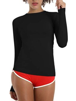 BUBBLELIME Short/Long Sleeve Rashguard for Women UPF 50+ Sun Protection Swimsuit Swim Shirts Swim Top Surfing Swimwear