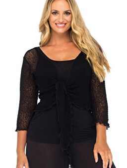 Back From Bali Womens Plus Size Shrug Bolero Sheer Cardigan Arm Cover 2X 3X 4X Lightweight