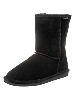 BEARPAW Emma Short Women's Classic Winter Slip On Boots, Lightweight Suede Boots, Multiple Colors