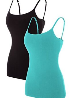 beautyin Women's Camisole with Shelf Bra Spaghetti Straps Cami Tanks