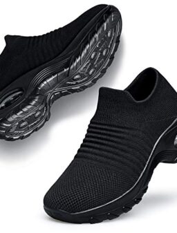 BELILENT Womens Walking Shoes Slip on Sneaker Socks Platform Nurse Mesh Breathable Lightweight Comfortable Socks Shoes