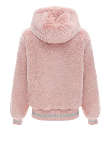 Bellivera Women's Faux Fur Fleece Coat, Spring and Winter Fashion Short Shearling Fuzzy Jacket with Hood - Image 3