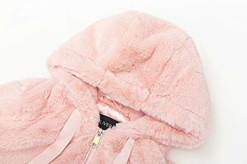 Bellivera Women's Faux Fur Fleece Coat, Spring and Winter Fashion Short Shearling Fuzzy Jacket with Hood - Image 4