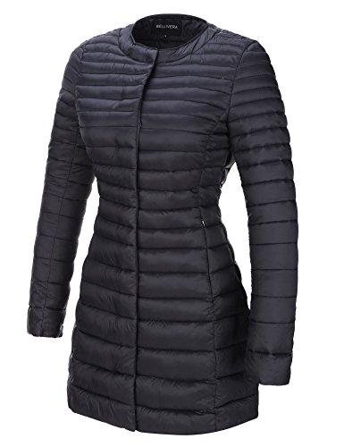 Bellivera Women's Quilted Lightweight Puffer Jacket, Winter Coats for Women Long Padded Bubble Coat - Image 3