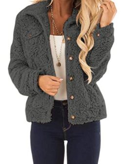 Canikat Womens Open Front Long Sleeve Chunky Knit Cardigan Sweaters Loose Outwear Coat