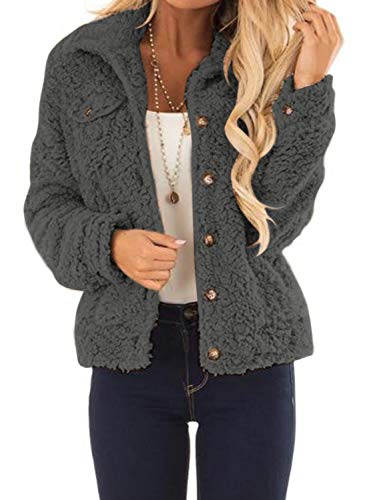 Canikat Womens Open Front Long Sleeve Chunky Knit Cardigan Sweaters Loose Outwear Coat