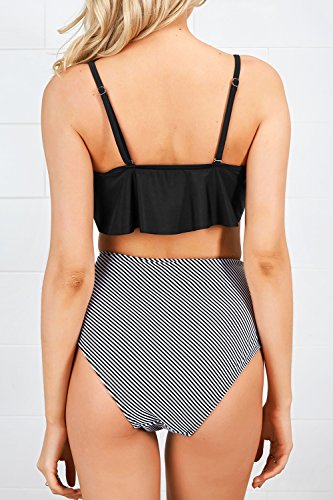 CUPSHE Women's High Waisted Falbala Bikini Set - Image 4