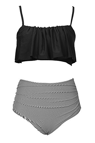 CUPSHE Women's High Waisted Falbala Bikini Set - Image 7