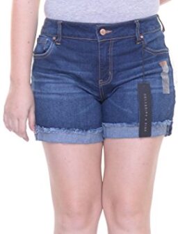Celebrity Pink Jeans Women's Celebrity Pink 5" Mid Rise Fray Cuff Denim Short