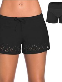 ChinFun Women's Board Shorts Swimswear Bottoms Tankini Swim Bathing Briefs Swimsuit Boardshorts Beach Trunks with Liner