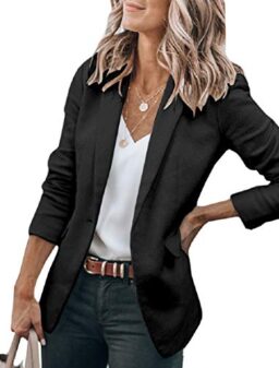 Cicy Bell Womens Casual Blazers Open Front Long Sleeve Work Office Jackets Blazer