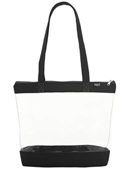 Clear Shoulder Zipper Tote