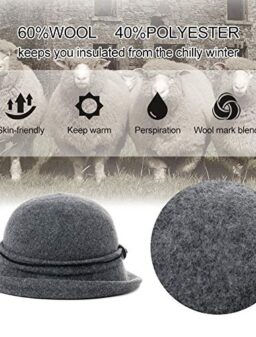 Winter Bucket Cloche Hat for Women Wool Felt 1930s Vintage Fedora Bowler Church Derby Party New 2020 Ladies Camel