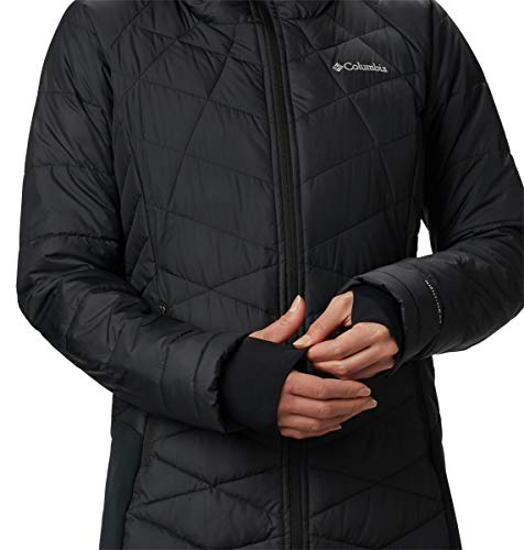 Columbia Women’s Heavenly Long Hybrid Winter Jacket, Water repellent, Down Style - Image 5