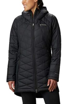 Columbia Women’s Heavenly Long Hybrid Winter Jacket, Water repellent, Down Style