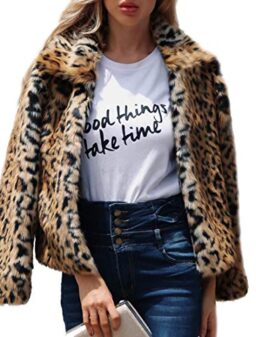 Women's Faux Fur Coat Fashion Winter Warm Outwear Jacket Cardigan Cocktail Club Party