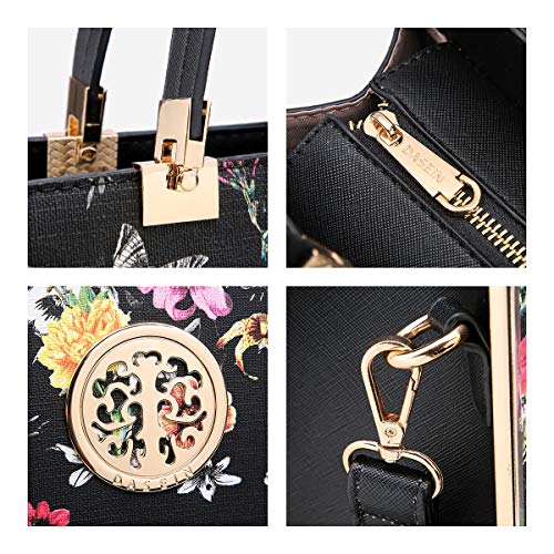 Dasein Women Large Satchel Handbag Shoulder Purse Top handle Work Bag Tote With Matching Wallet - Image 7