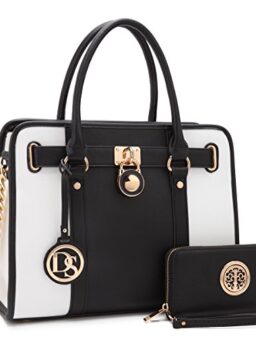 Dasein Women Handbags Purses Wallet Shoulder Bags Top Handle Satchel Purse Tote Work Bag Set 2pcs