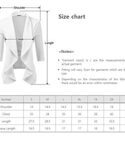 DOUBLJU Womens Lightweight Thin 3/4 Sleeve Open Front Blazer Jacket With Plus Size