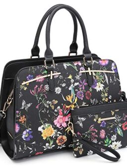 Women Handbag Wallet Tote Bag Shoulder Bag Hobo Bag Top Handle Satchel Purse Set 2pcs w/ 3 Compartments