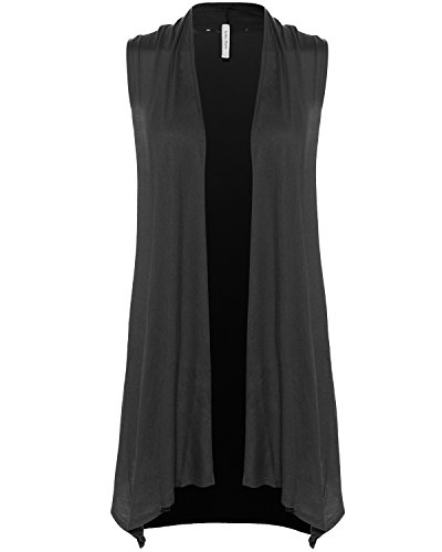 Design by Olivia Women's Lightweight Sleeveless Draped Open Front Cardigan Vest - Image 3
