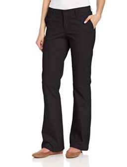 Dickies Women's Flat Front Stretch Twill Pant Slim Fit Bootcut