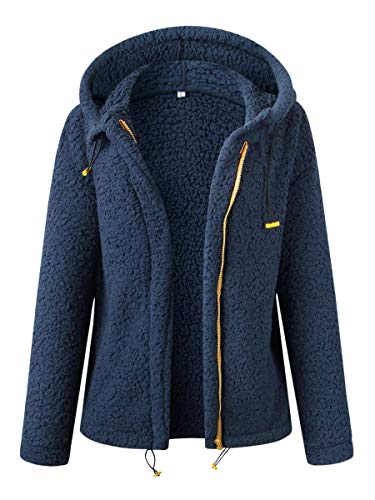 ECOWISH Women Fleece Leopard Coat Long Sleeve Button Down Jackets Winter Lapel Outerwear - Image 5