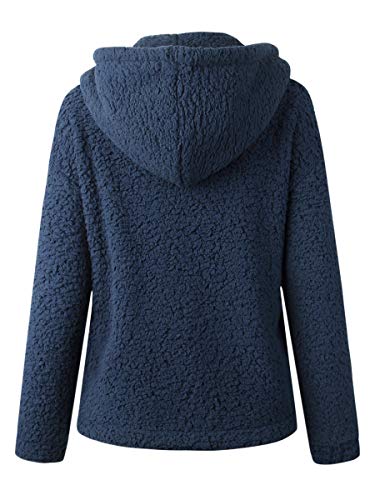 ECOWISH Women Fleece Leopard Coat Long Sleeve Button Down Jackets Winter Lapel Outerwear - Image 6