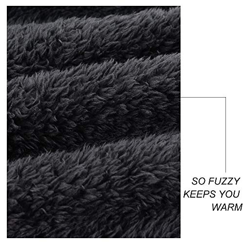 EZIGO Women's Fuzzy Fleece Sherpa Jacket Coat Warm Winter Faux Fur Shearling Jacket Coat with Pocket - Image 6