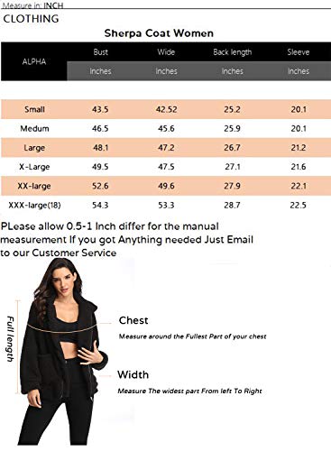 EZIGO Women's Fuzzy Fleece Sherpa Jacket Coat Warm Winter Faux Fur Shearling Jacket Coat with Pocket - Image 7