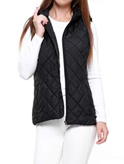 GG Golooper Womens Spring Vest-Lightweight Quilted High Collar Zip Vest Padded Gilet