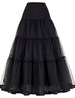 GRACE KARIN Women's Ankle Length Petticoats Wedding Slips Plus Size S-3X