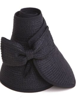 HDE Sun Visor for Women Roll Up Ponytail Hat Packable Beach Straw Visor Sun Hats