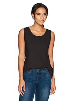 Hanes Women's Shirts, Women’s Mini-Ribbed Cotton Tank Tops, Women’s Sleeveless T-Shirts, Women’s Tanks