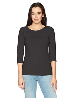 Hanes Women's Raglan Sleeve Tee, Women’s Stretch Cotton Tee, Women’s Crewneck Tee