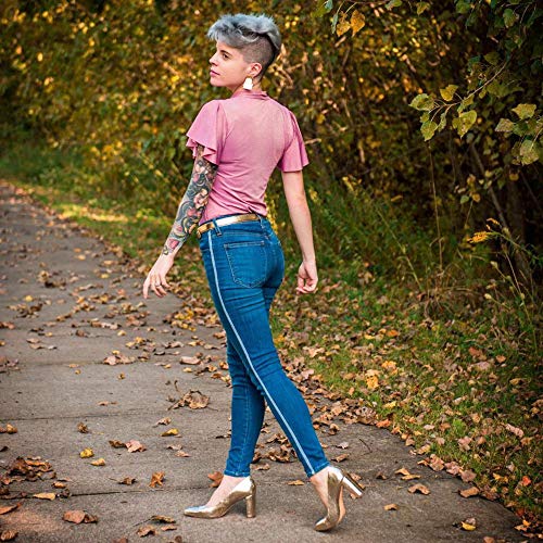 JENN ARDOR Chunky Thick Block Heel Pumps Pointed Closed Toe Office Dress Lady High Heel Shoes - Image 6